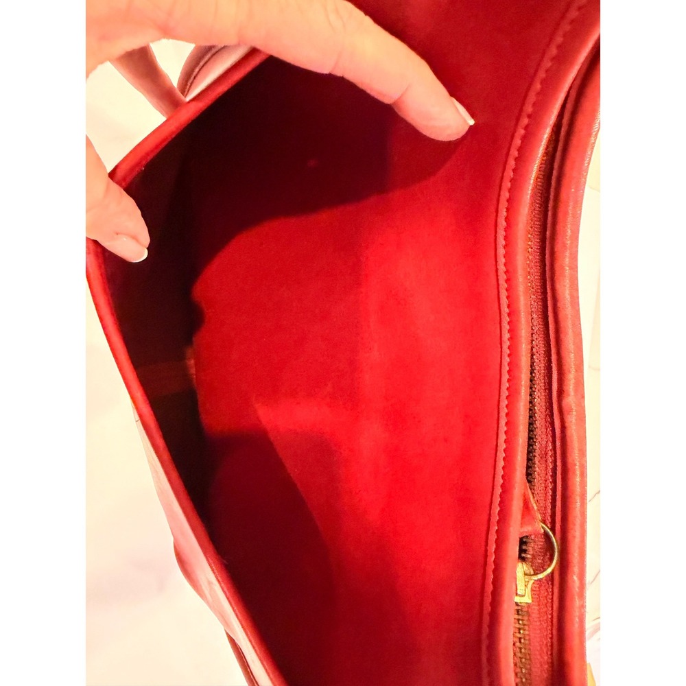 Vintage Coach Ergo 9033 Red Glove Tanned Leather Hobo Shoulder Bag Made in USA - Picture 6 of 12